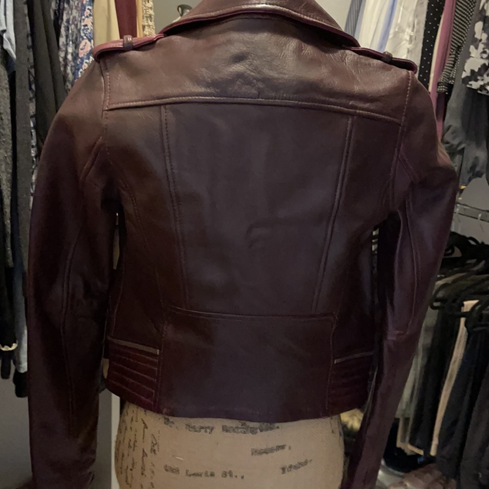 Maje Moto Leather Jacket - Picture 2 of 3